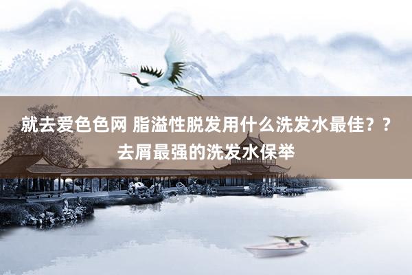 就去爱色色网 脂溢性脱发用什么洗发水最佳？?去屑最强的洗发水保举