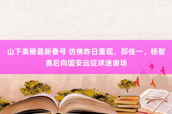 山下美穂最新番号 仿佛昨日重现，邵佳一、杨智赛后向国安远征球迷谢场