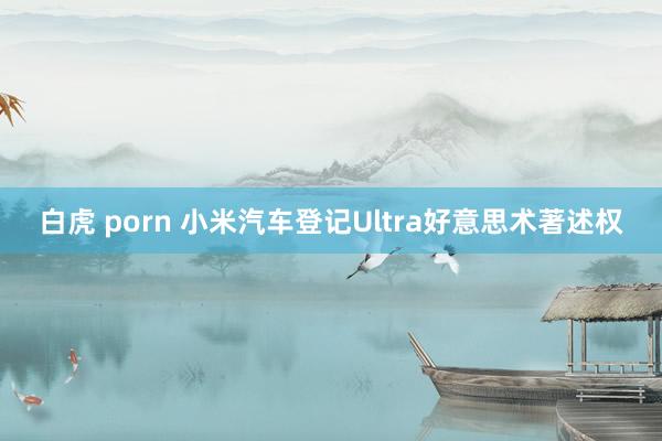 白虎 porn 小米汽车登记Ultra好意思术著述权