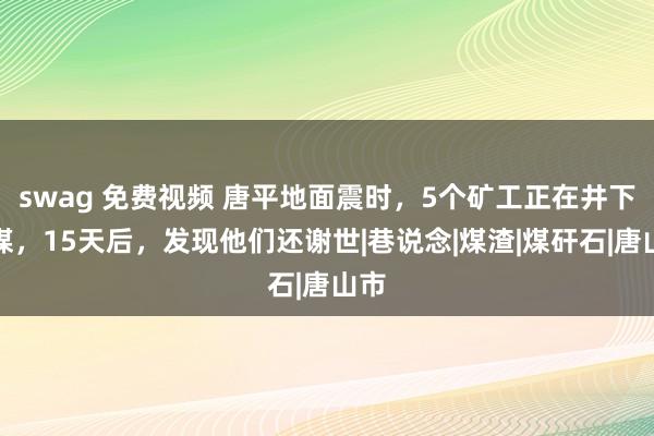 swag 免费视频 唐平地面震时,5个矿工正在井下挖煤,15天后,发现他们还谢世|巷说念|煤渣|煤矸石|唐山市