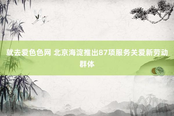 就去爱色色网 北京海淀推出87项服务关爱新劳动群体
