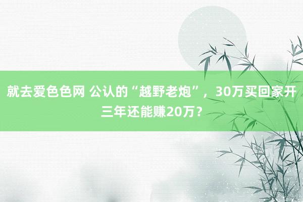 就去爱色色网 公认的“越野老炮”,30万买回家开三年还能赚20万?