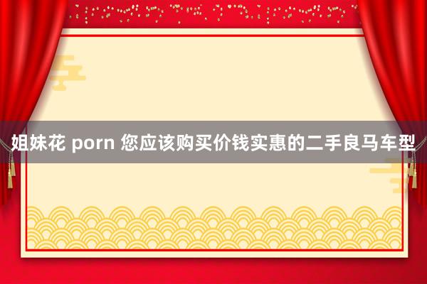 姐妹花 porn 您应该购买价钱实惠的二手良马车型